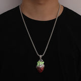 Red Heart Pendant Necklace in Luminous Openable Box for Women