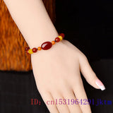 Red Jade Bracelet Bangle 925 Silver