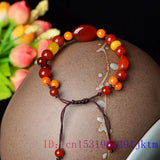 Red Jade Bracelet Bangle 925 Silver