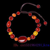 Red Jade Bracelet Bangle 925 Silver