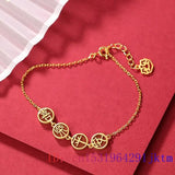 Red Jade Ruyi Bracelet 925 Silver Chinese Charm Natural Men's Talisman