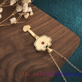 Red Jade Ruyi Pendant Necklace Chalcedony Choker Amulet 925 Silver