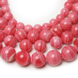 Red Lace Rhodochrosite Agate Stone Round Spacer Beads 6 8 10mm
