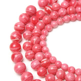 Red Lace Rhodochrosite Agate Stone Round Spacer Beads 6 8 10mm