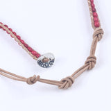 Red Leather Bracelet 1 Layer Natural Stone Bead Bracelets & Bangles