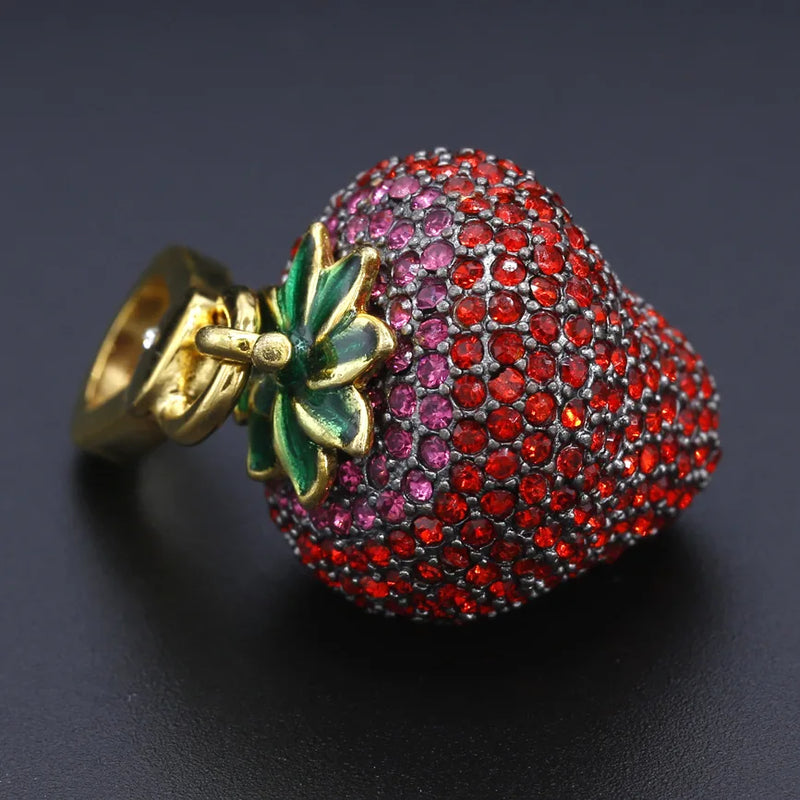 Red Strawberry Pendant Student Fresh Fruit Bag Pendant