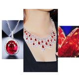 Red Loose Moissanite Gemstone Pear/Round/Emerald/Heart/Oval Cut