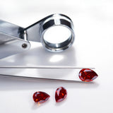 Red Loose Moissanite Gemstone Pear/Round/Emerald/Heart/Oval Cut