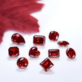 Red Loose Moissanite Gemstone Pear/Round/Emerald/Heart/Oval Cut