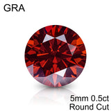 Red Loose Moissanite Gemstone Pear/Round/Emerald/Heart/Oval Cut