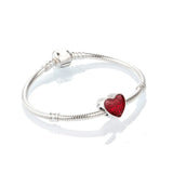 Love Heart Charm 925 Sterling Silver for DIY Jewelry