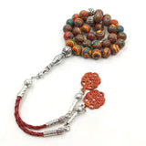 Red Malachite tasbih 33prayer beads Special Rosary Muslim Accessories