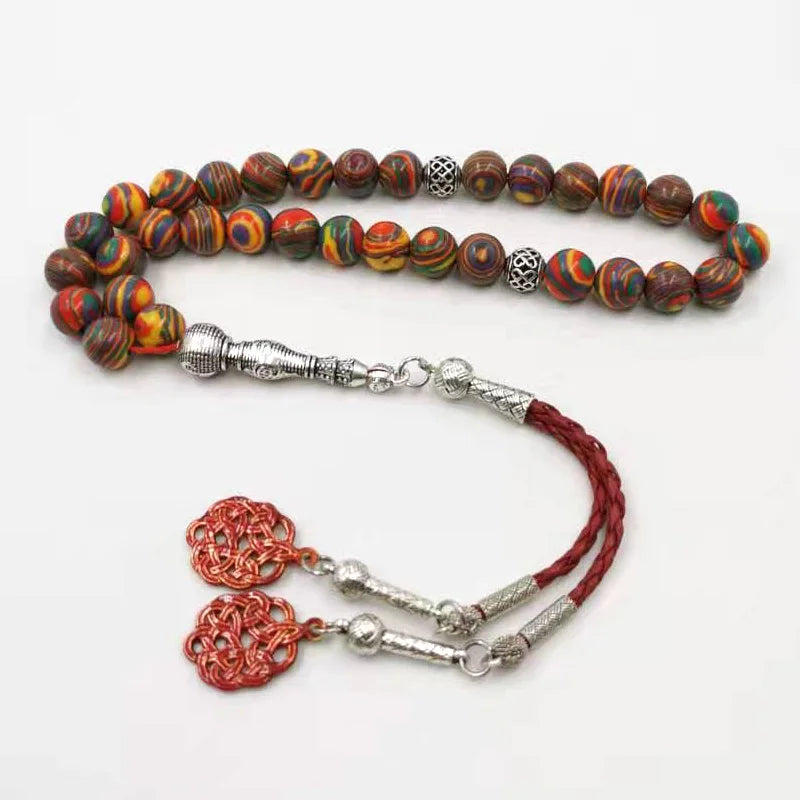 Red Malachite tasbih 33prayer beads Special Rosary Muslim Accessories