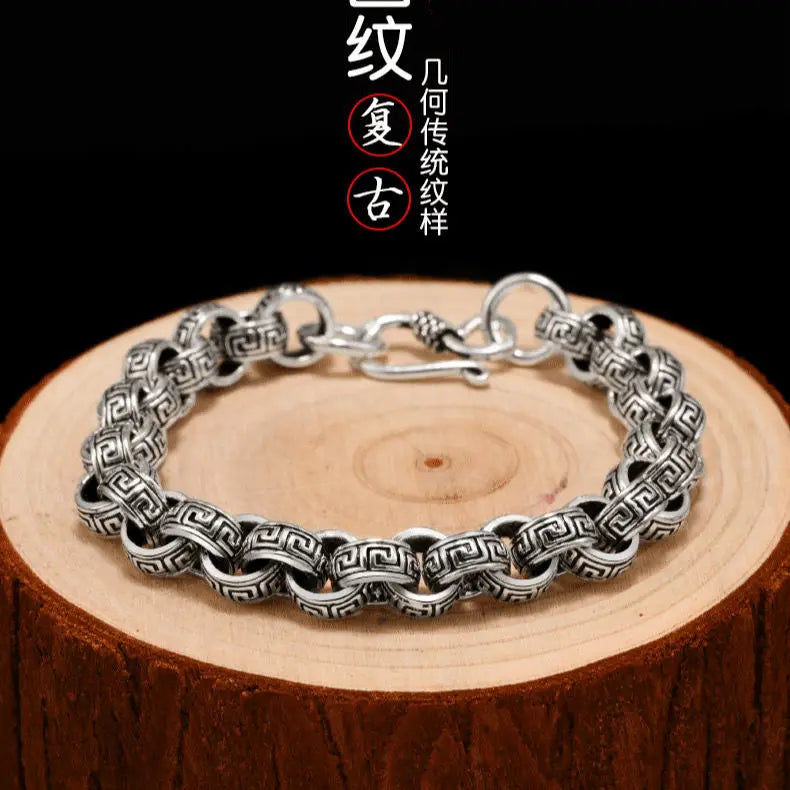 Red Man Bracelet Men's Coarse Retro Bully Gift Bracelets for Women Leather