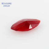 Red Marquise Shape Princess Cut Glass Beads Synthetic Gems 1.5x3~10x20mm