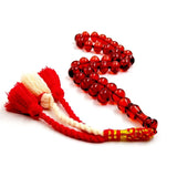Red Muslim Tasbih Bracelet 33 Beads Islamic Rosary Gift Tassel