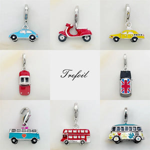 925 Silver Motorcycle Sports Car Charm Pendant