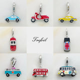 925 Silver Motorcycle Sports Car Charm Pendant