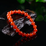 Red Agate Chalcedony 8mm Bracelet