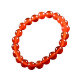 Red Agate Chalcedony 8mm Bracelet