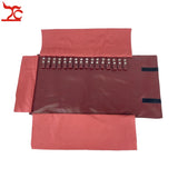 Red PU Necklace Jewelry Storage Travel Roll Bag Beads Chain Organizer