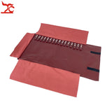 Red PU Necklace Jewelry Storage Travel Roll Bag Beads Chain Organizer