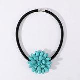 Red Pine Flower Ladies Collar Wedding Necklace Minimalist Style Floral Choker