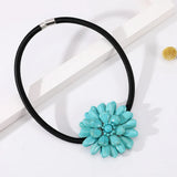 Red Pine Flower Ladies Collar Wedding Necklace Minimalist Style Floral Choker