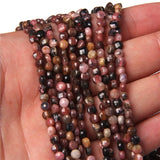 Red Pink Natural Rhodochrosite Stone Beads Loose Round Faceted Jasper