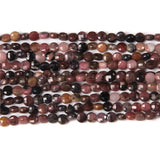 Red Pink Natural Rhodochrosite Stone Beads Loose Round Faceted Jasper
