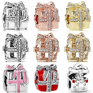Enamel Sparkling Santa 925 Silver Bead for Bracelet