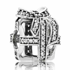 Enamel Sparkling Santa 925 Silver Bead for Bracelet