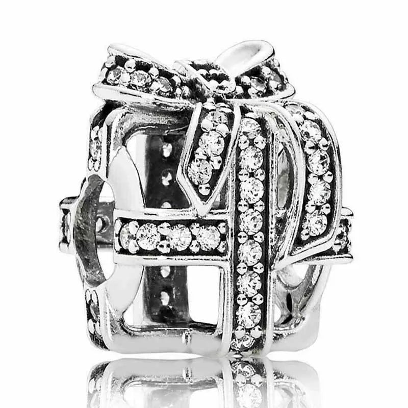 Enamel Sparkling Santa 925 Silver Bead for Bracelet