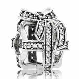 Enamel Sparkling Santa 925 Silver Bead for Bracelet