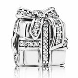 Red & Pink Enamel Sparkling Surprise Charm 925 Sterling Silver