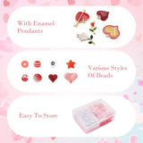 Valentines Beads Kit with Clay, Acrylic, and Enamel Charms