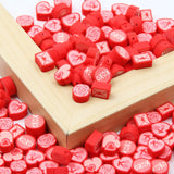 Red/Pink Rose Envelope Heart Clay Spacer Beads DIY Jewelry Making