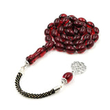 Red Resin Tasbih Muslim bracelet 33 bead rosary Red Bracelets Beads Tarbons