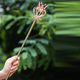 Red Rhinestone Wand King Queen Scepter Crystal Pageant Costume Props