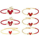 Lady Mouse Crystal Bear Anime Bracelets Charm Jewelry Gift