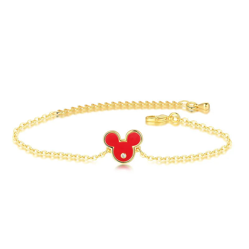 Lady Mouse Crystal Bear Anime Bracelets Charm Jewelry Gift