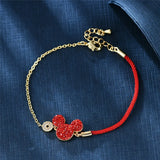 Lady Mouse Crystal Bear Anime Bracelets Charm Jewelry Gift
