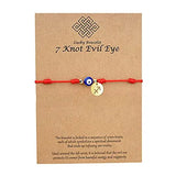 7 Knot Protection Zodiac Bracelet Evil Eye Good Luck String Charm
