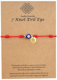 7 Knot Protection Zodiac Bracelet Evil Eye Good Luck String Charm