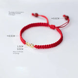 925 Silver Red Rope Infinity Bracelet Zircon Lucky Jewelry
