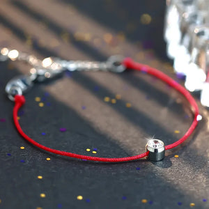 Red Zircon Bracelet for Women Girls Titanium Steel Classic Jewelry