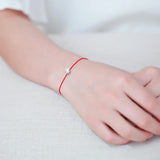 Red Zircon Bracelet for Women Girls Titanium Steel Classic Jewelry