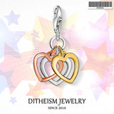 Red Rose Flower Charms Pendant 925 Sterling Silver Romantic Gift For Women Girls