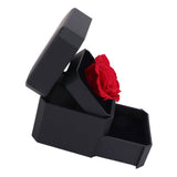 Red Rose Soft Flocking Jewelry Storage Case for Anniversary