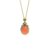 Red Rose Natural Agate Pendant Necklace Gift for Women